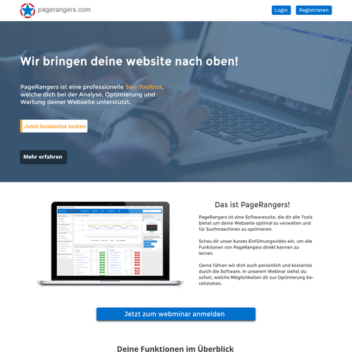 Landing page design contest entry by Marius Tarasan