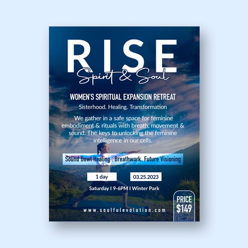 Spiritual Retreat Flyer Design by The Cloud Digital