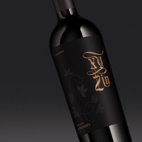 Gothic Old Vine Zinfandel Wine Label Design by sam2021