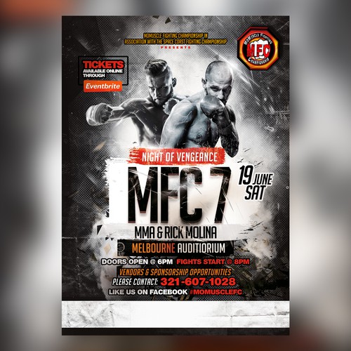 Creat our next Amatuer MMA Event Flyer- MFC 7: Night Of Vengeance Design by arc44