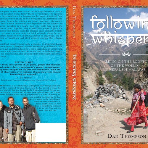 Design an exotic,  Nepal-themed travel book cover  Diseño de LilaM