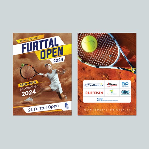 Aces & Action: Cool Flyer for a Tennis Tournament Design by idea@Dotcom