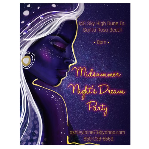 Design a Sexy Midsummer Night's Dream Party Invitation Design by Lidiya Combes