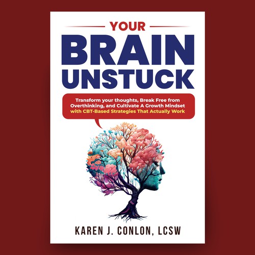 Compelling clean book cover that speaks to growth mindset. Design by Hisna