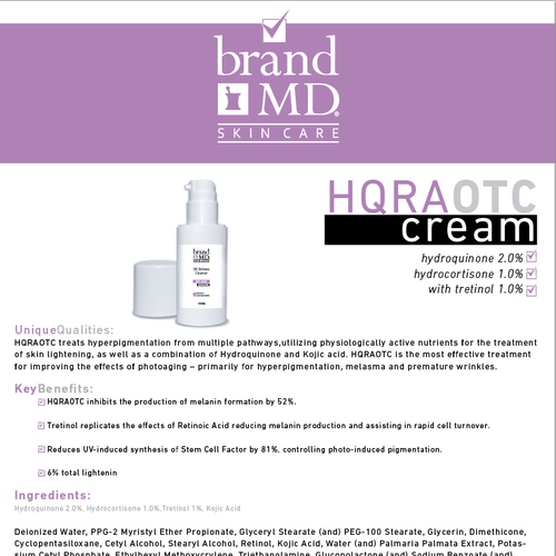 Skin care line seeks creative branding for brochure & fact sheet デザイン by mulletheaddesign