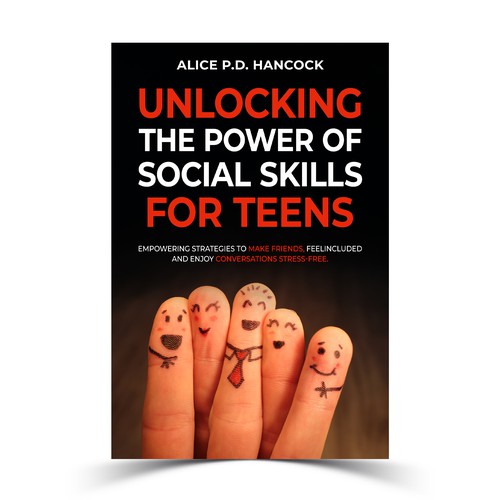 Minimalist Book cover for Teens ages 13-18 suffering from social anxiety and need to learn social skills Réalisé par KMS Arafat