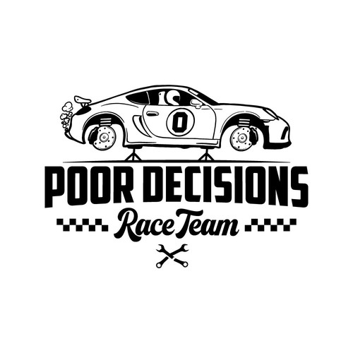 Funny Logo for a (not) competitive race car team! Diseño de AlarArtStudio™