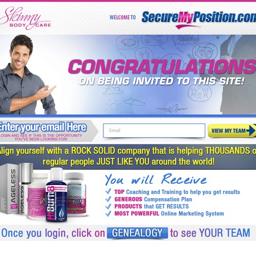 **GUARANTEED PRIZE** One Page Landing Page for MLM Company NEW