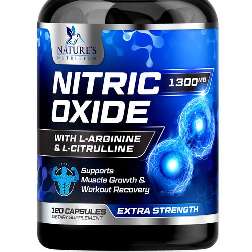 Nitric Oxide label design needed for Nature's Nutrition Diseño de rembrandtjurin