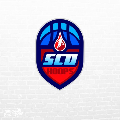 Basketball Logo for Team 'SCD Hoops' - Your Winning Logo Featured on Major Sports Network Design by Dogwingsllc