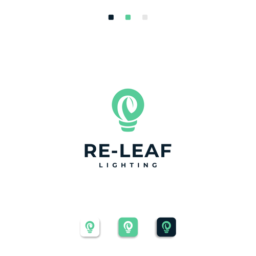 Re-LEAF Lighting logo Diseño de REIFIDE