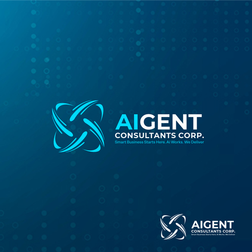 AI Agent Company: Appealing to small to medium sized businesses. Design by Ghouvan