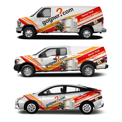 Create a new POWERFUL wrap design for generator company! Design by Valentin Koshutin