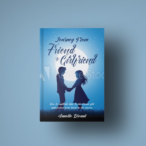 Design a book cover that is fun and playful to help single women experience love beyond friendship Design by Lucky no.9