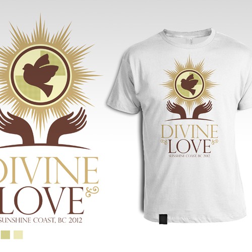 T-shirt design for a non-profit spiritual retreat. Diseño de Gohsantosa