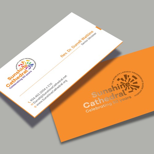 Business Card for Growing Progressing LGBTQ Church Design by a r t  ^ s t a r