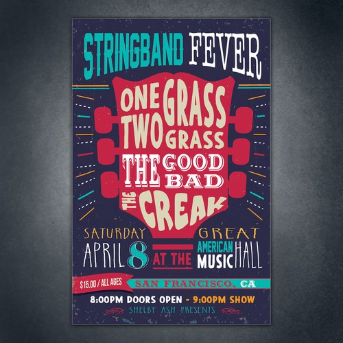Music poster for one of San Francisco's oldest music venues Design by Stefanosp