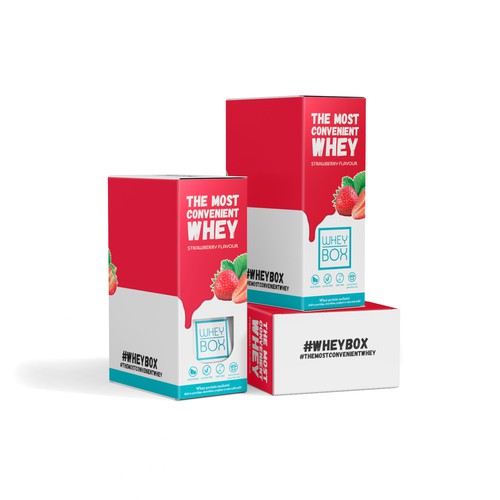 Design a retail case for our whey protein sachets Design by syakuro