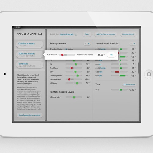 Design a next-gen UI for iPad app for financial professionals Design by Marc_D