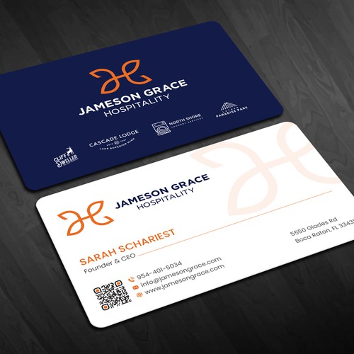 Create a modern and clean business card for a parent company with 4 subsidiaries Design by Lvana_art©