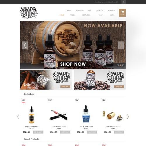 Vape Point Shop & Bar WEB design Design by Plamen.me