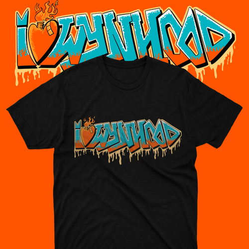 Graffiti-theme design for a new clothing brand in the Wynwood Neighborhood of Miami, Florida. Design von Dimz Dhimaz