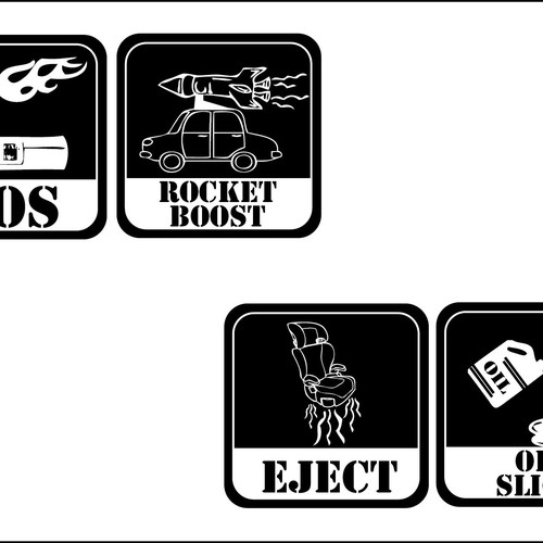 Sticker Dash needs a set of car stickers designed. Merchandise contest