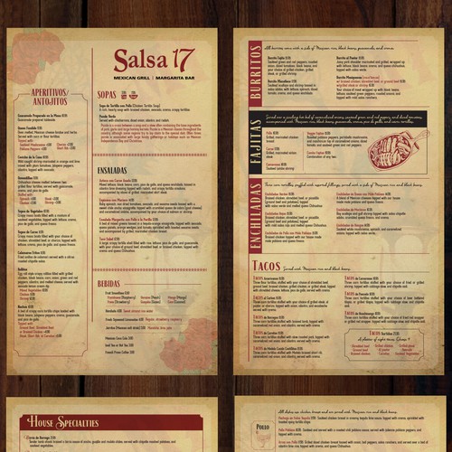 Design a New Menu for a Regional Mexican Restaurant Design by Moonlit Fox