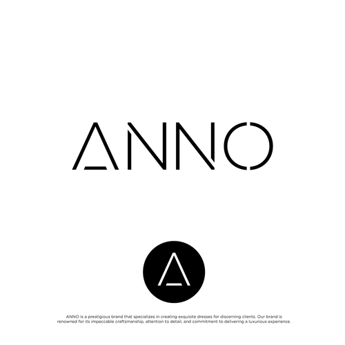 Design Craft a Unique Wordmark and Monogram for ANNO's Luxury Evening Wear por okydelarocha