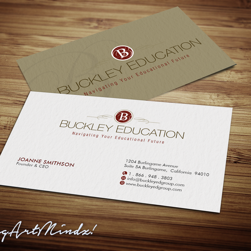 Buckley Education an educational consulting firm Business card contest