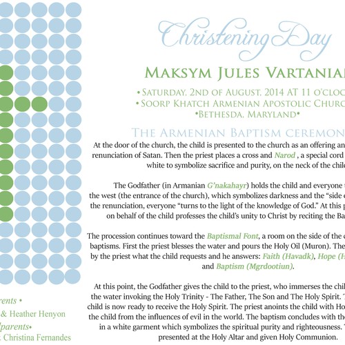 recreate a Christening flyer Design by Owlaica