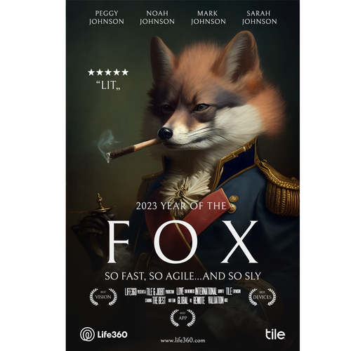 Design di Life360 2023 Year of the Fox Poster di ar.cho
