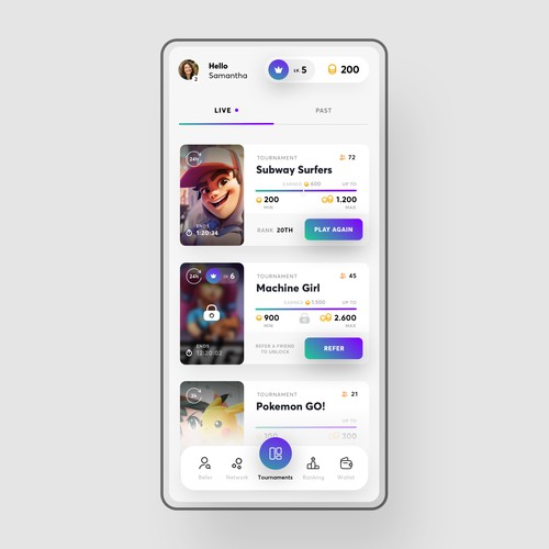 TORNO Contest: Designing the Ultimate Gaming App Home Screen Design by Minimal D