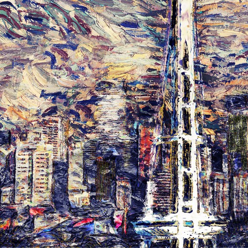 City Scape Van Gogh Style Design by duskpro79