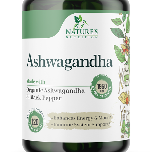 Natural Ashwagandha Capsules Design Needed for Nature's Nutrition Design von Encephalon™