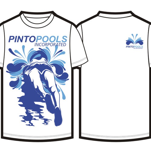 NEW Tshirt Design for swimming pool company Design by hungry bird