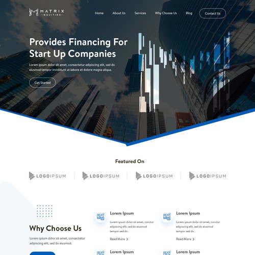 Matrix Equities needs fresh new website Design by ⚡️unbox.style⚡️
