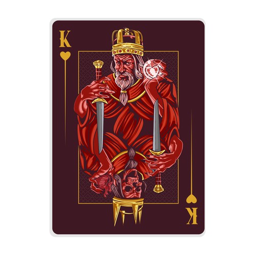 We want your artistic take on the King of Hearts playing card Réalisé par Hadeboga Studio