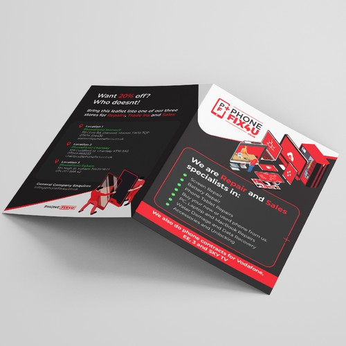 Leaflet for a Tech company Design by DemokooDesign