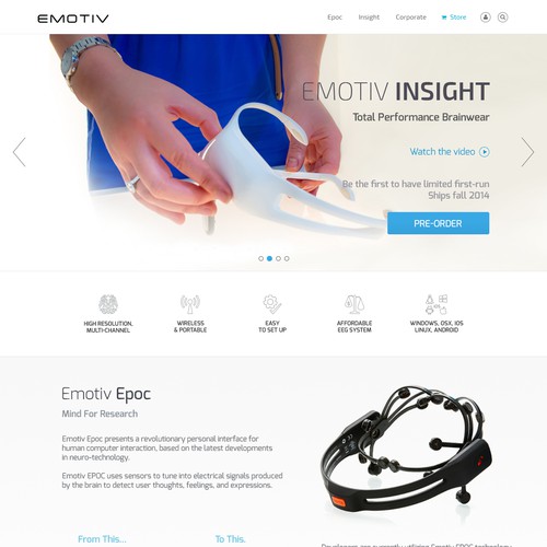 Redesign website for International Award Winning EEG system Design by Zallhady
