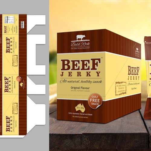 Beef Jerky Packaging/Label Design Réalisé par g3mrk