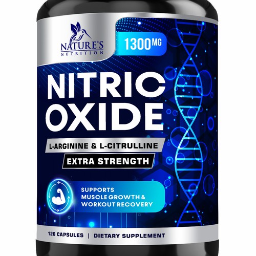 Nitric Oxide label design needed for Nature's Nutrition Réalisé par GenScythe