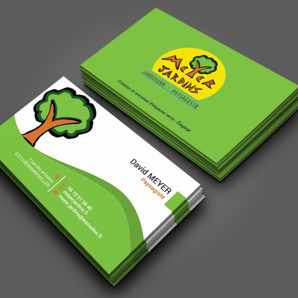 Design by MehediGD titled "Créer Une carte de visite bien verte"