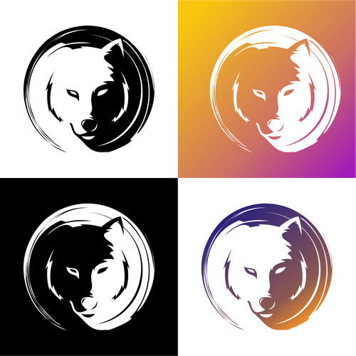 Wolf Sun/Moon Logo For Spiritual Website Design by via_oktav