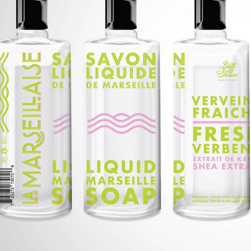 Design bottle label for a new French riviera luxury soap brand Design by Pratama fadhil