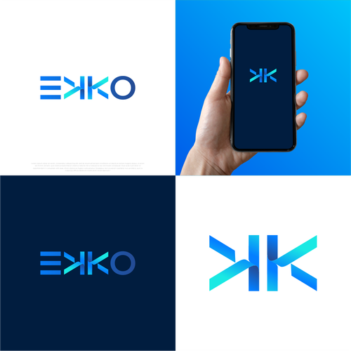 SIMPLE LOGO - ekko Letters then dm after Design by RAPUNZEL27