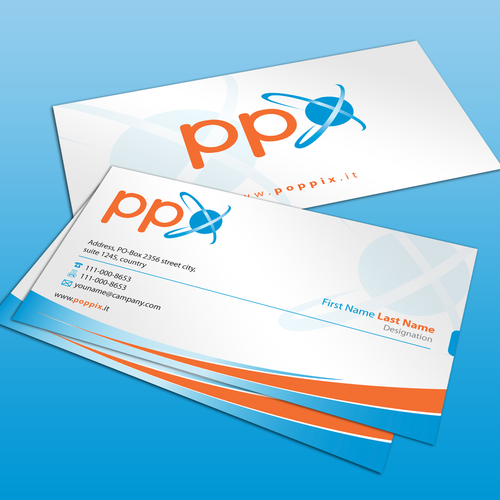 Poppix needs a new stationery and a new look and feel Design by Hadi (Achiver)