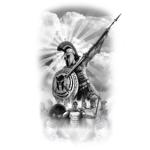 Spartan Tattoo Design by melihyalin