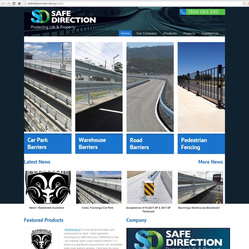 Web banner for company that manufactures road and car park barriers Design by auti