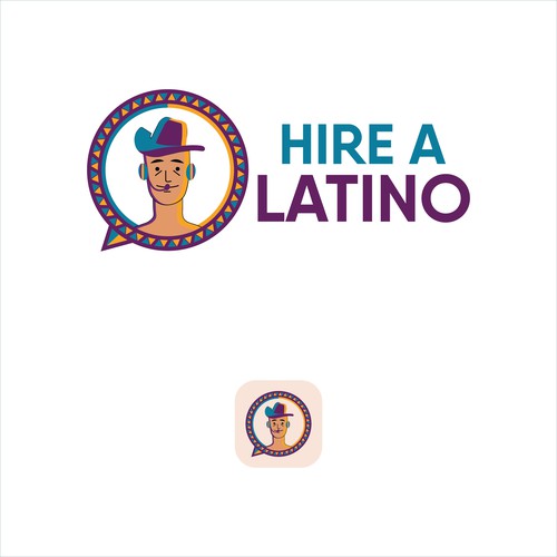 Powerful design for our software platform logo about hiring remote latino workers Design by Faisu Graphics